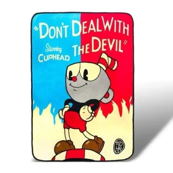 Cuphead Don't Deal with the Devil Lightweight Fleece Blanket | 45 x 60 Inches - Picture 1 of 4